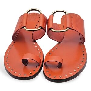 Tory Burch Orange Leather Sandals